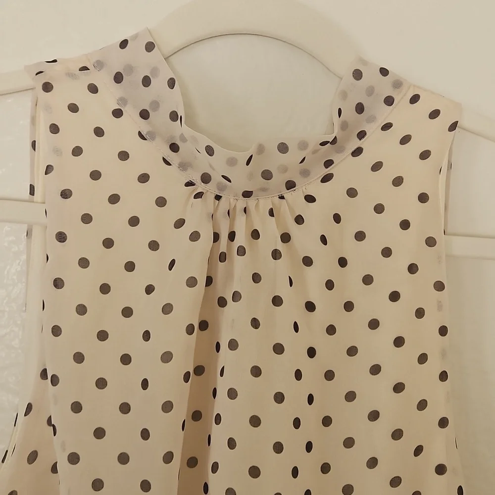Sweet Pea Cream and Black Polka Dot Dress - Picture 6 of 7